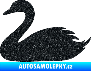 Samolepka Labuť 001 levá Ultra Metalic černá