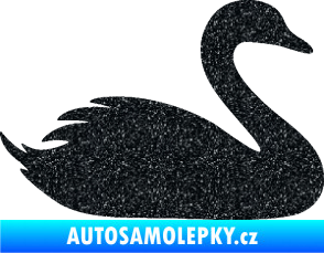 Samolepka Labuť 001 pravá Ultra Metalic černá