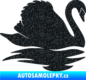 Samolepka Labuť 003 pravá Ultra Metalic černá