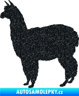 Samolepka Lama 002 levá alpaka Ultra Metalic černá