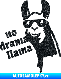 Samolepka Lama 005 no drama llama  Ultra Metalic černá