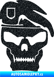 Samolepka Lebka army pravá Ultra Metalic černá