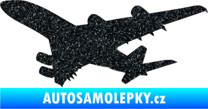 Samolepka Letadlo 002 levá Ultra Metalic černá