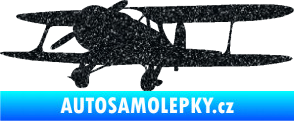 Samolepka Letadlo 006 levá Ultra Metalic černá