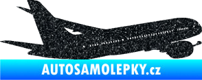 Samolepka Letadlo 009 pravá Ultra Metalic černá