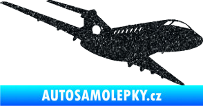 Samolepka Letadlo 011 pravá Ultra Metalic černá