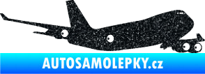 Samolepka Letadlo 012 pravá Ultra Metalic černá