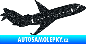Samolepka Letadlo 013 pravá Ultra Metalic černá