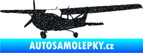 Samolepka Letadlo 014 levá Ultra Metalic černá