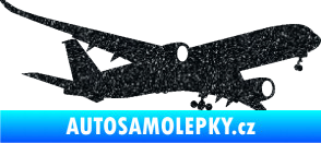 Samolepka Letadlo 017 pravá Airbus A 350 Ultra Metalic černá