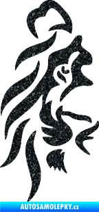 Samolepka Lev 012 levá půlka tváře Ultra Metalic černá