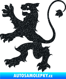 Samolepka Lev heraldika 002 levá Ultra Metalic černá