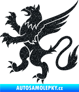 Samolepka Lev heraldika 003 levá Ultra Metalic černá