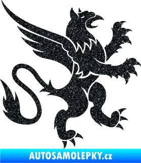Samolepka Lev heraldika 003 pravá Ultra Metalic černá