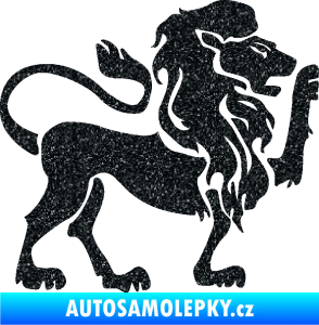 Samolepka Lev zvěrokruh 005 pravá Ultra Metalic černá