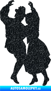 Samolepka Lidový tanec levá Ultra Metalic černá