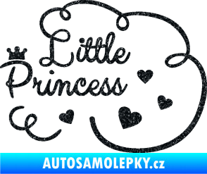 Samolepka Little princess nápis Ultra Metalic černá