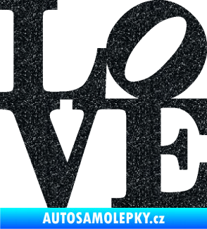 Samolepka Love 003 nápis Ultra Metalic černá
