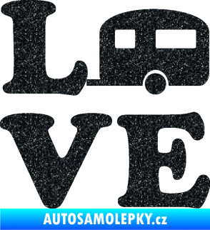 Samolepka Love camping 001 Ultra Metalic černá