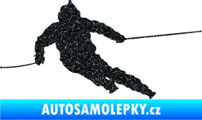 Samolepka Lyžař 015 levá Ultra Metalic černá