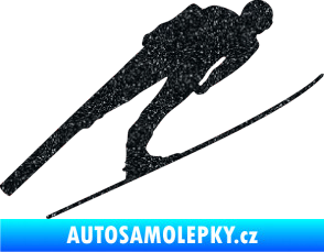 Samolepka Lyžař 016 pravá Ultra Metalic černá