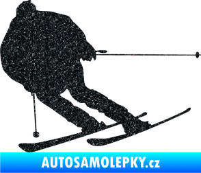 Samolepka Lyžař 019 levá Ultra Metalic černá
