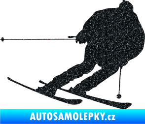 Samolepka Lyžař 019 pravá Ultra Metalic černá