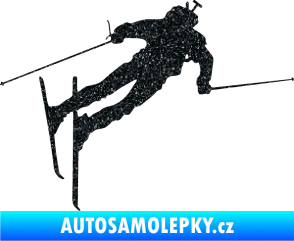 Samolepka Lyžař 020 pravá Ultra Metalic černá