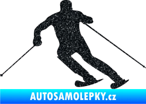 Samolepka Lyžař 021 levá Ultra Metalic černá