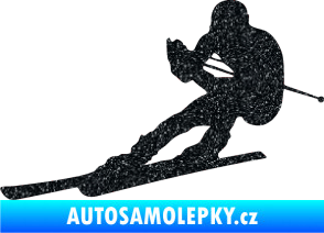 Samolepka Lyžař 022 levá Ultra Metalic černá