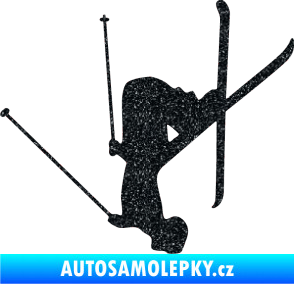 Samolepka Lyžař 023 levá Ultra Metalic černá