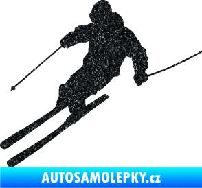 Samolepka Lyžař 027 levá Ultra Metalic černá
