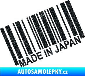 Samolepka Made in Japan 003 čárový kód Ultra Metalic černá