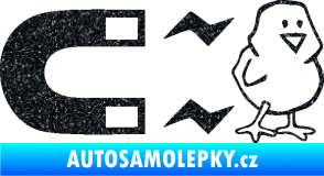 Samolepka Magnet na ptáky pravá Ultra Metalic černá