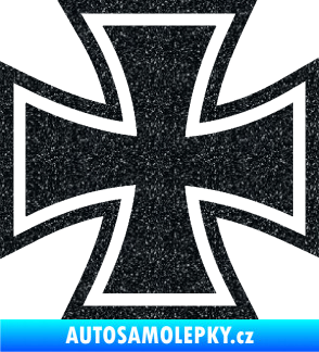 Samolepka Maltézský kříž 001 Ultra Metalic černá