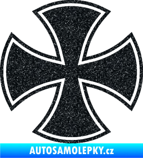 Samolepka Maltézský kříž 003 Ultra Metalic černá