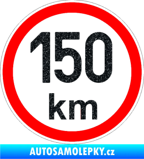 Samolepka Maximální rychlost 150km - nejvyšší konstrukční rychlost Ultra Metalic černá