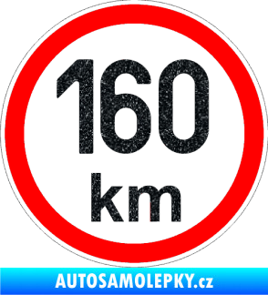 Samolepka Maximální rychlost 160km - nejvyšší konstrukční rychlost Ultra Metalic černá