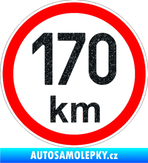 Samolepka Maximální rychlost 170km - nejvyšší konstrukční rychlost Ultra Metalic černá