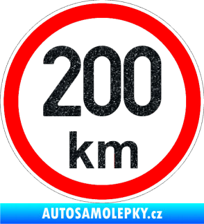 Samolepka Maximální rychlost 200km - nejvyšší konstrukční rychlost Ultra Metalic černá