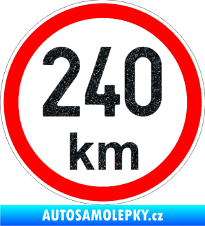 Samolepka Maximální rychlost 240km - nejvyšší konstrukční rychlost Ultra Metalic černá