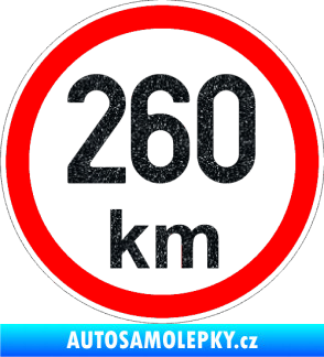 Samolepka Maximální rychlost 260km - nejvyšší konstrukční rychlost Ultra Metalic černá