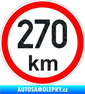 Samolepka Maximální rychlost 270km - nejvyšší konstrukční rychlost Ultra Metalic černá