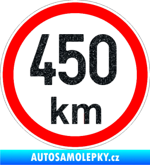 Samolepka Maximální rychlost 450km - nejvyšší konstrukční rychlost Ultra Metalic černá