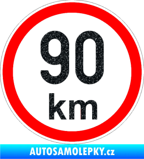 Samolepka Maximální rychlost 90km - nejvyšší konstrukční rychlost Ultra Metalic černá