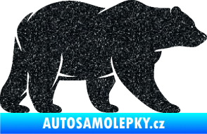 Samolepka Medvěd 002 pravá Ultra Metalic černá