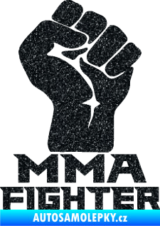 Samolepka MMA Fighter 001 pravá pěst Ultra Metalic černá