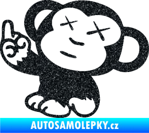 Samolepka Monkey Fuck Off JDM levá Ultra Metalic černá