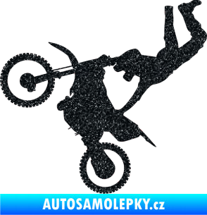 Samolepka Motorka 008 levá motokros freestyle Ultra Metalic černá