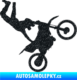 Samolepka Motorka 008 pravá motokros freestyle Ultra Metalic černá